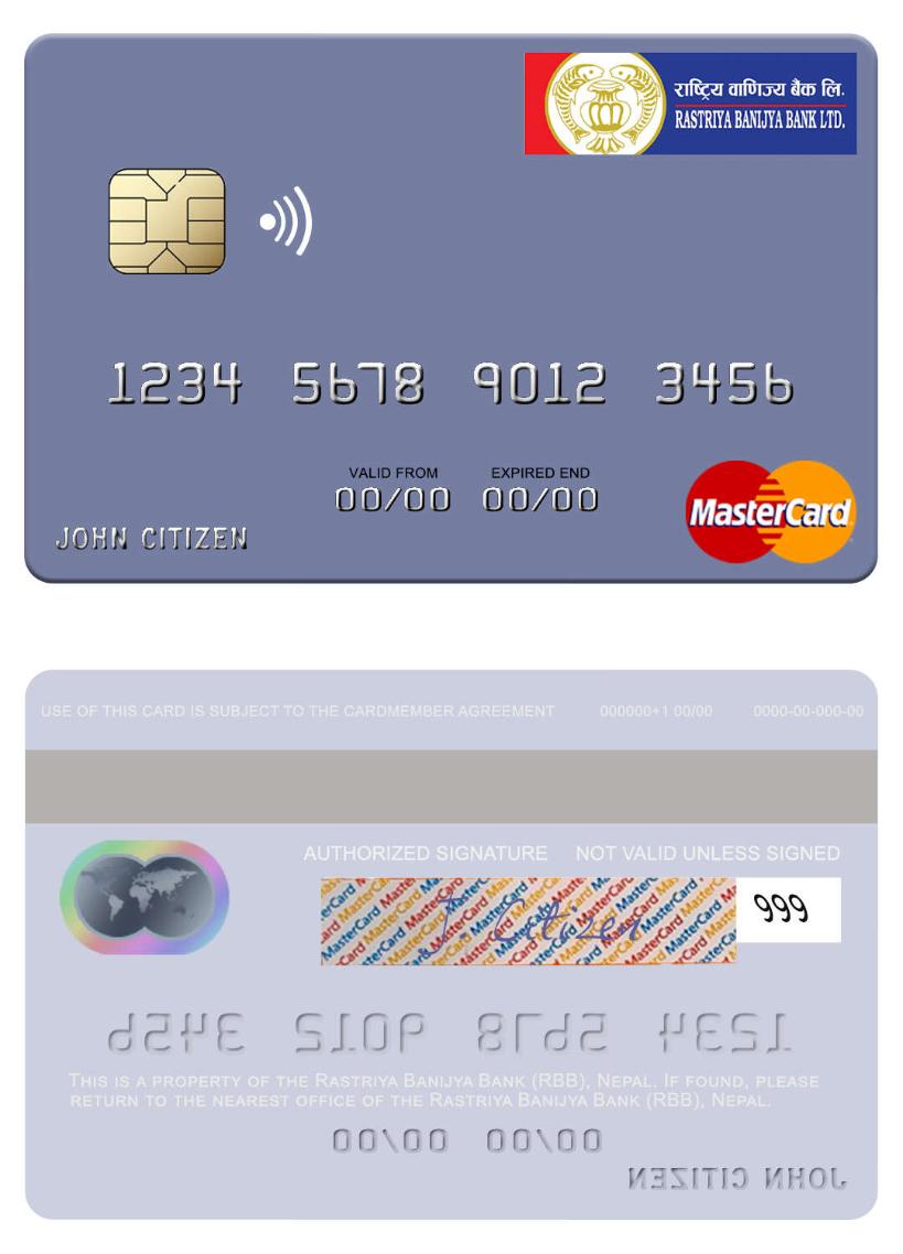 Nepal Rastriya Banijya Bank (RBB) mastercard